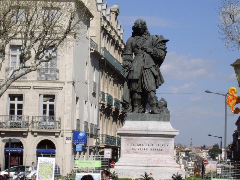 Utazás lakóautóval Béziers, Riquet szobor