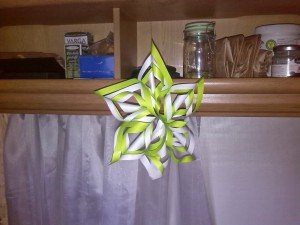 Karácsonyi csillag dekoráció házilag