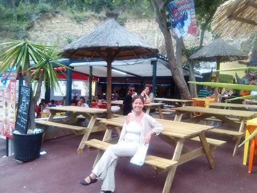 bikaviadal bikafuttatás - Le Perthus, kávézó