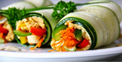 Nyers ételek 13 Nyers ételek - zöldségtekercs