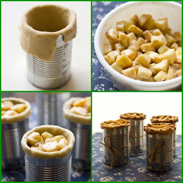 Almás pite konzervdobozban lepésről lépésre