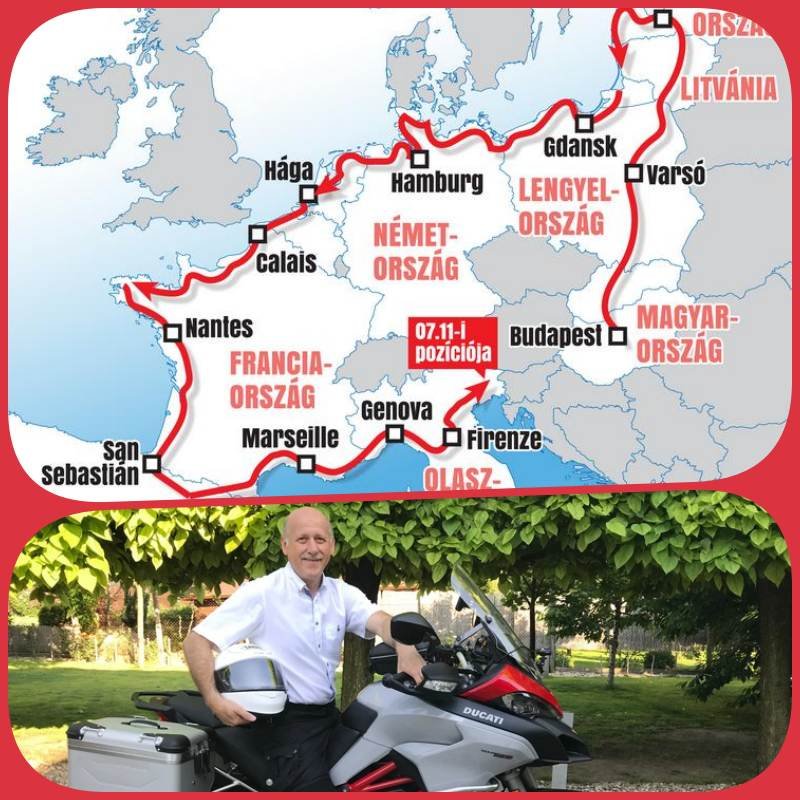 A magyar motoros, aki körbeülteti fával Európát 1 Magyar motoros faültetési projektje Európában - itt az útvonal